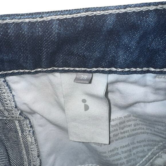 Organic Basics x ISKO Denim Shorts 28 Raw Hem Sustainable Organic Cotton Blue - Picture 10 of 15